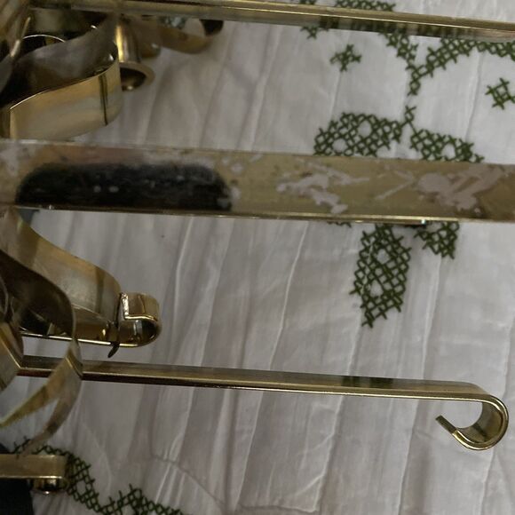 Bows Galore Vintage 1980's Brass Bow Candle Stick Holders Set of 3 Christmas - Picture 11 of 13